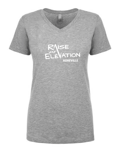 Raise Your Elevation - Asheville - Ladies V-Neck