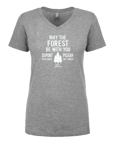 May The FOREST Be With You Ladies V-Neck - CHARITY SHIRT